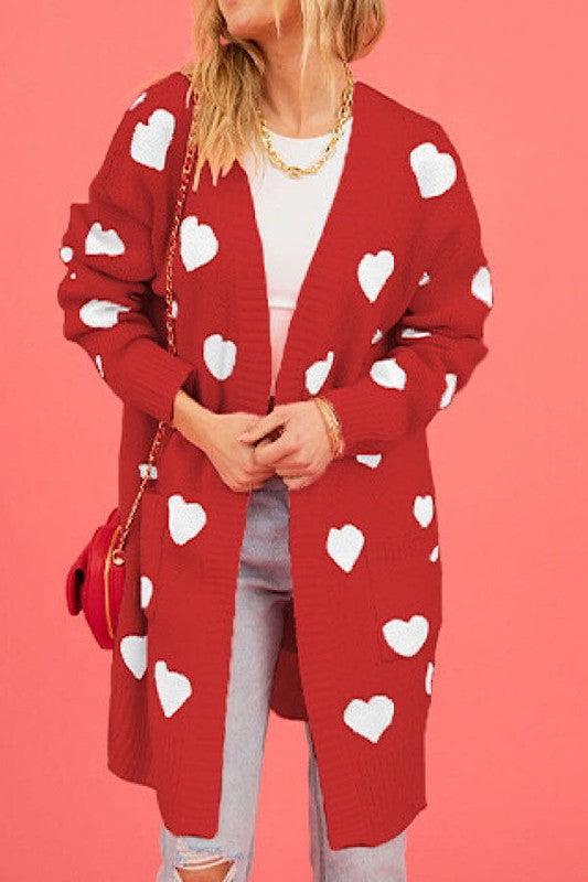 All over heart Cardigan