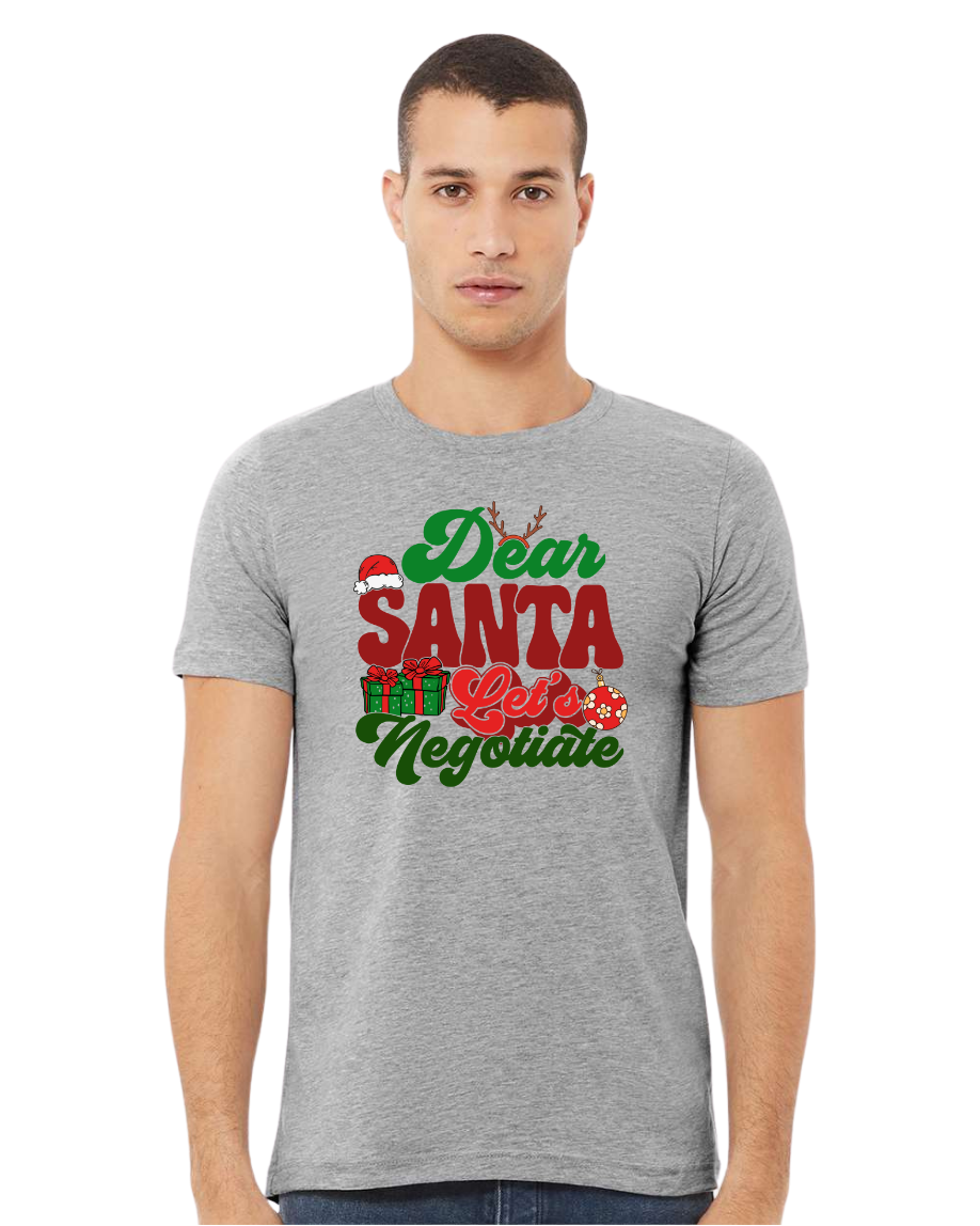 Adult Dear Santa Let's Negotiate T-Shirt