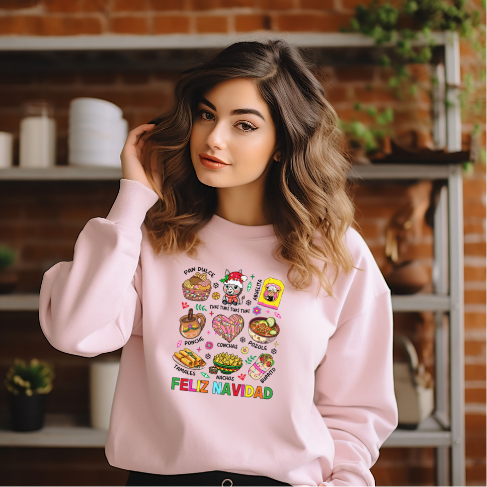 Adult Feliz Navidad Croquette Sweatshirt