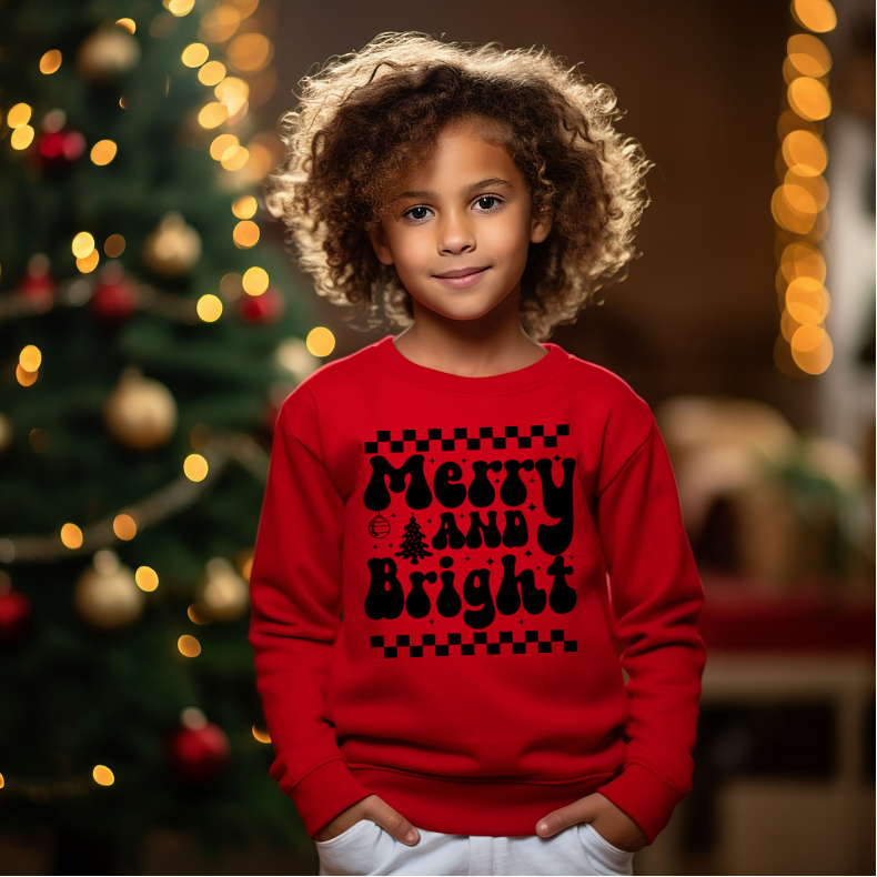 Youth Merry and Bright Sweatshirt