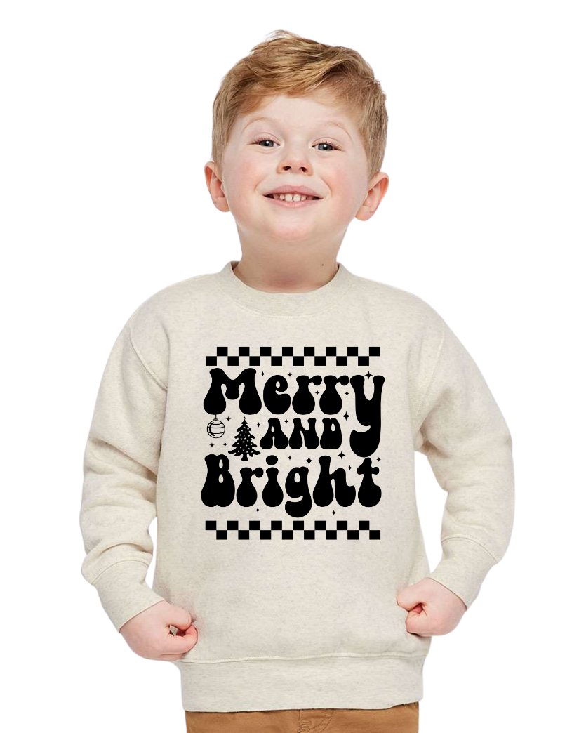 Youth Merry and Bright Sweatshirt