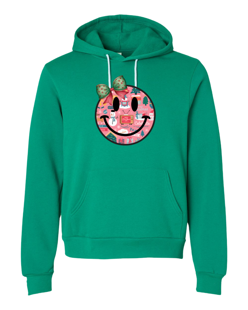 Adult Retro Christmas Smiley Face Sweatshirt